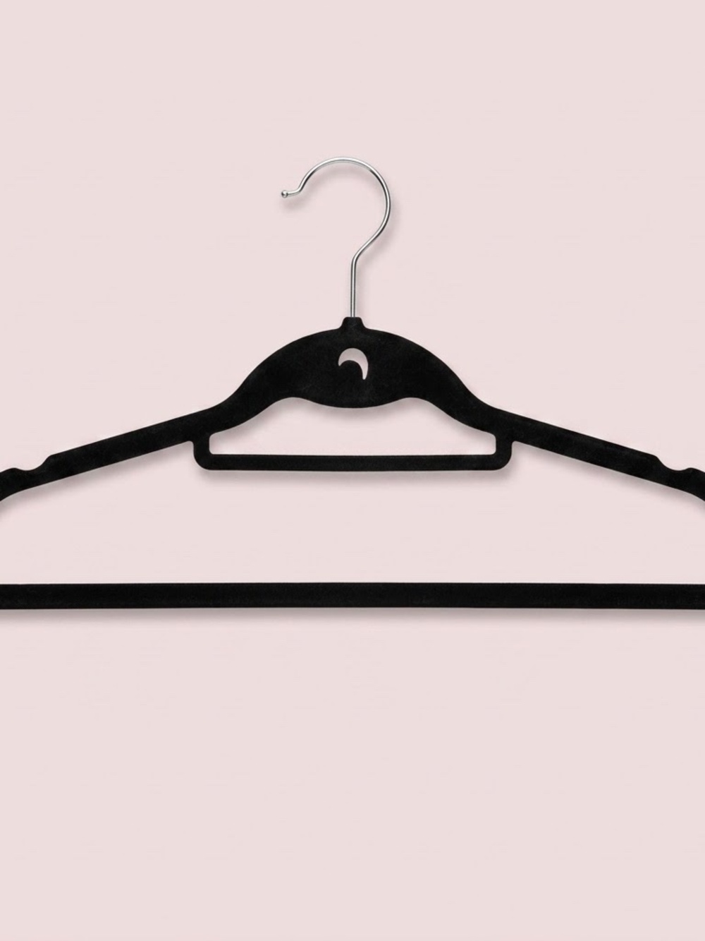 Black Velvet Non-Slip Multi-Purpose Hanger Pack of 7